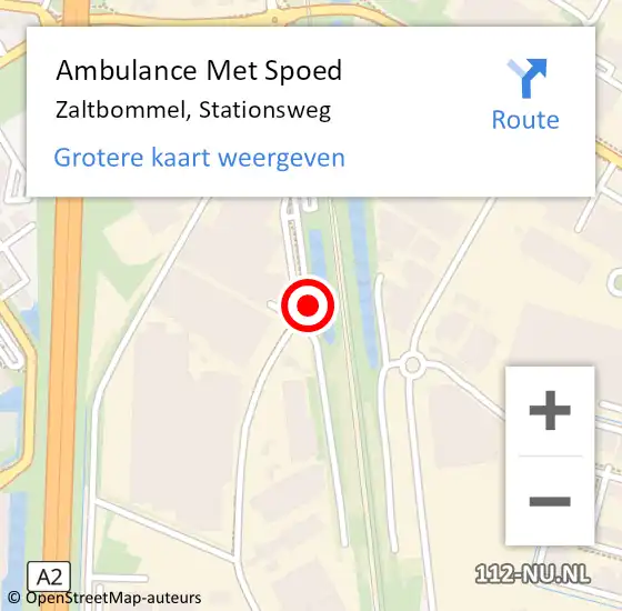 Locatie op kaart van de 112 melding: Ambulance Met Spoed Naar Zaltbommel, Stationsweg op 5 mei 2021 22:18