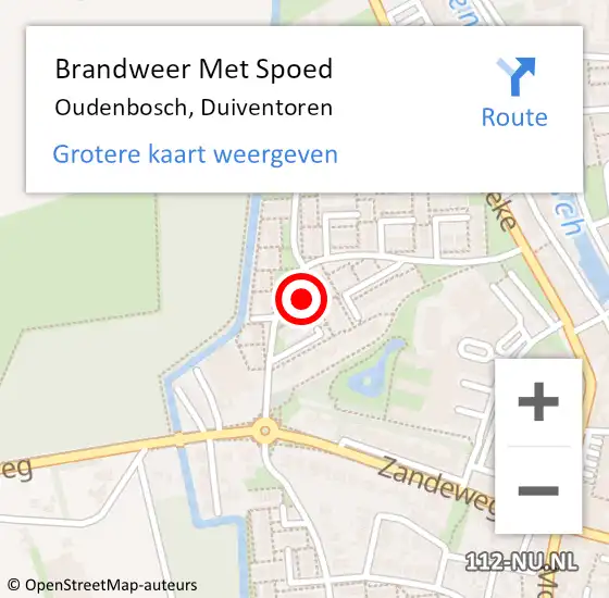 Locatie op kaart van de 112 melding: Brandweer Met Spoed Naar Oudenbosch, Duiventoren op 9 juni 2014 21:18