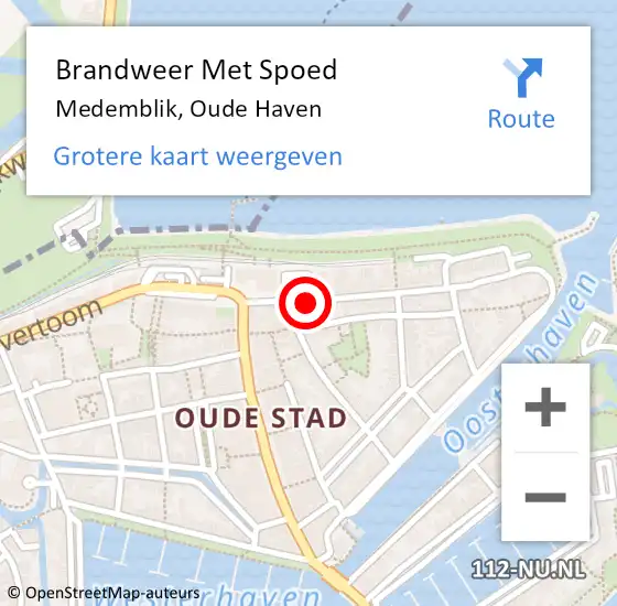 Locatie op kaart van de 112 melding: Brandweer Met Spoed Naar Medemblik, Oude Haven op 6 mei 2021 20:57