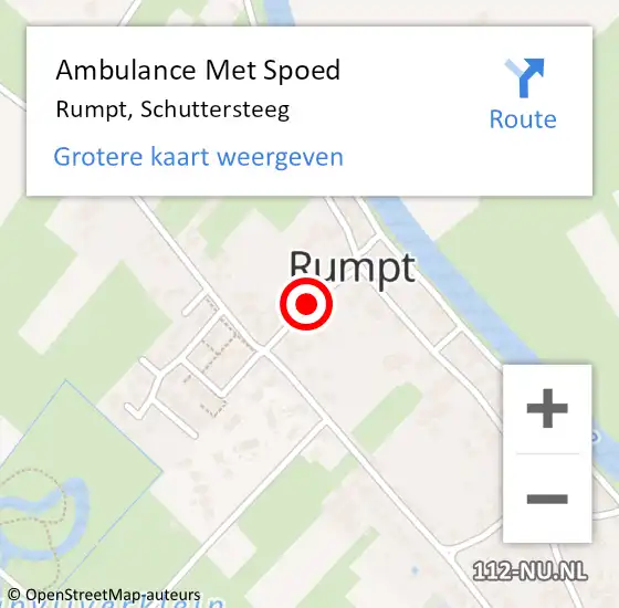 Locatie op kaart van de 112 melding: Ambulance Met Spoed Naar Rumpt, Schuttersteeg op 6 mei 2021 23:11