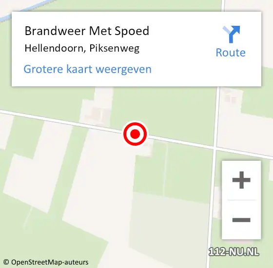 Locatie op kaart van de 112 melding: Brandweer Met Spoed Naar Hellendoorn, Piksenweg op 9 juni 2014 23:40