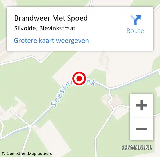 Locatie op kaart van de 112 melding: Brandweer Met Spoed Naar Silvolde, Bievinkstraat op 9 mei 2021 11:33