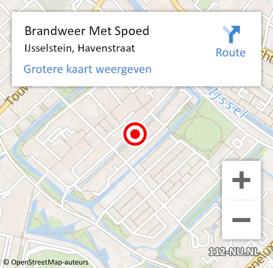 Locatie op kaart van de 112 melding: Brandweer Met Spoed Naar IJsselstein, Havenstraat op 9 mei 2021 16:28