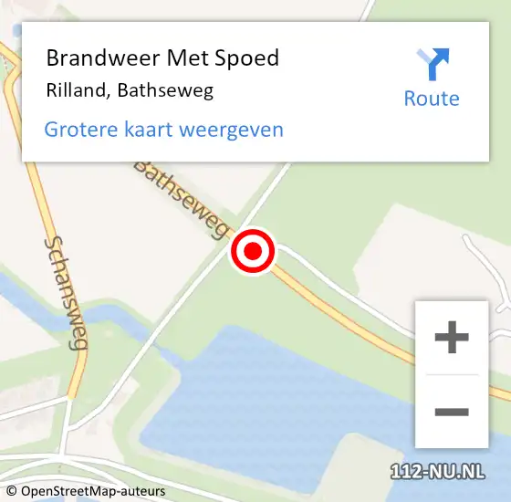 Locatie op kaart van de 112 melding: Brandweer Met Spoed Naar Rilland, Bathseweg op 10 mei 2021 08:21