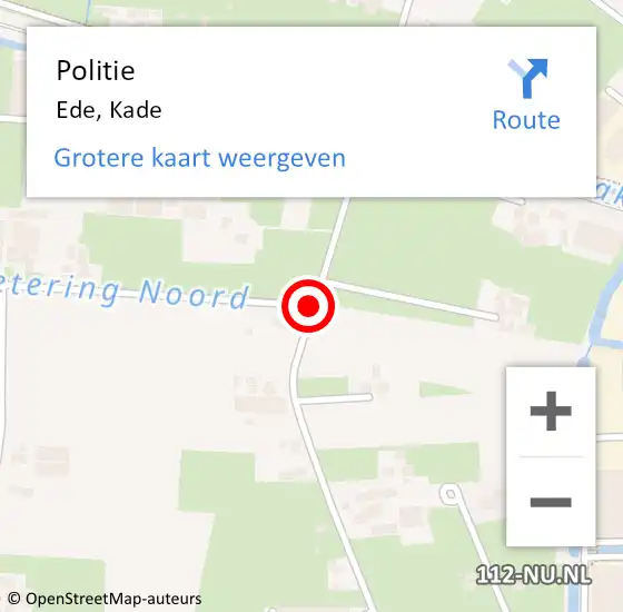 Locatie op kaart van de 112 melding: Politie Ede, Kade op 10 mei 2021 15:19