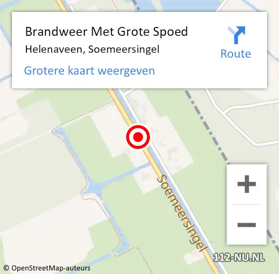 Locatie op kaart van de 112 melding: Brandweer Met Grote Spoed Naar Helenaveen, Soemeersingel op 10 mei 2021 23:31