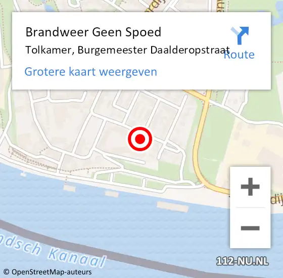 Locatie op kaart van de 112 melding: Brandweer Geen Spoed Naar Tolkamer, Burgemeester Daalderopstraat op 12 mei 2021 15:37