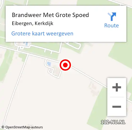 Locatie op kaart van de 112 melding: Brandweer Met Grote Spoed Naar Eibergen, Kerkdijk op 13 mei 2021 22:33