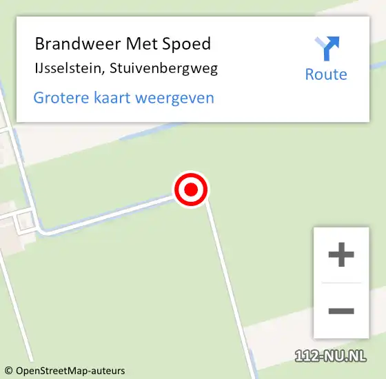 Locatie op kaart van de 112 melding: Brandweer Met Spoed Naar IJsselstein, Stuivenbergweg op 14 mei 2021 10:31