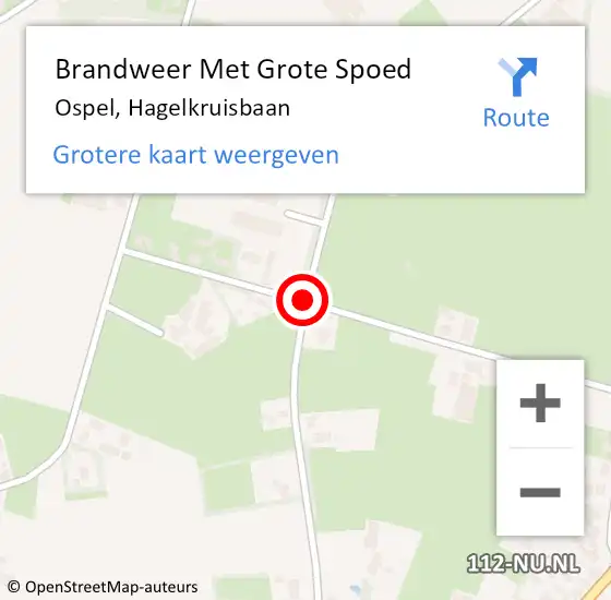 Locatie op kaart van de 112 melding: Brandweer Met Grote Spoed Naar Ospel, Schinkelsweg op 14 mei 2021 16:31