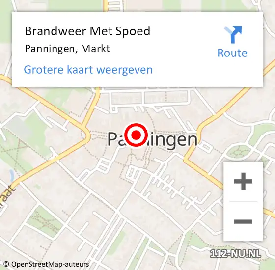 Locatie op kaart van de 112 melding: Brandweer Met Spoed Naar Panningen, Markt op 14 mei 2021 17:17