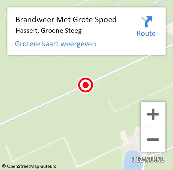 Locatie op kaart van de 112 melding: Brandweer Met Grote Spoed Naar Hasselt, Groene Steeg op 15 mei 2021 01:22