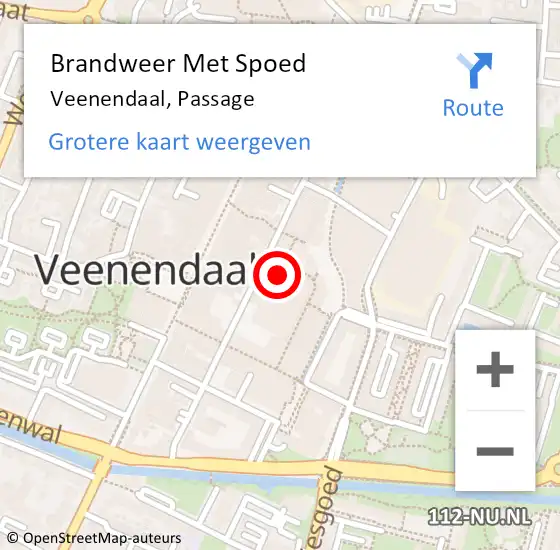 Locatie op kaart van de 112 melding: Brandweer Met Spoed Naar Veenendaal, Passage op 16 mei 2021 15:43