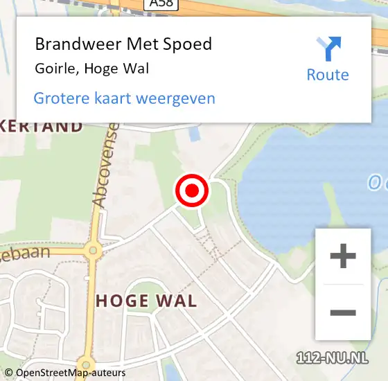 Locatie op kaart van de 112 melding: Brandweer Met Spoed Naar Goirle, Hoge Wal op 17 mei 2021 19:27