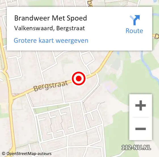 Locatie op kaart van de 112 melding: Brandweer Met Spoed Naar Valkenswaard, Bergstraat op 18 mei 2021 20:09