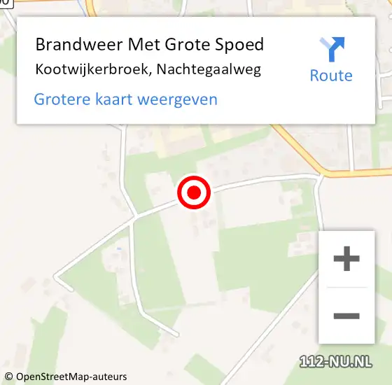 Locatie op kaart van de 112 melding: Brandweer Met Grote Spoed Naar Kootwijkerbroek, Nachtegaalweg op 19 mei 2021 02:45