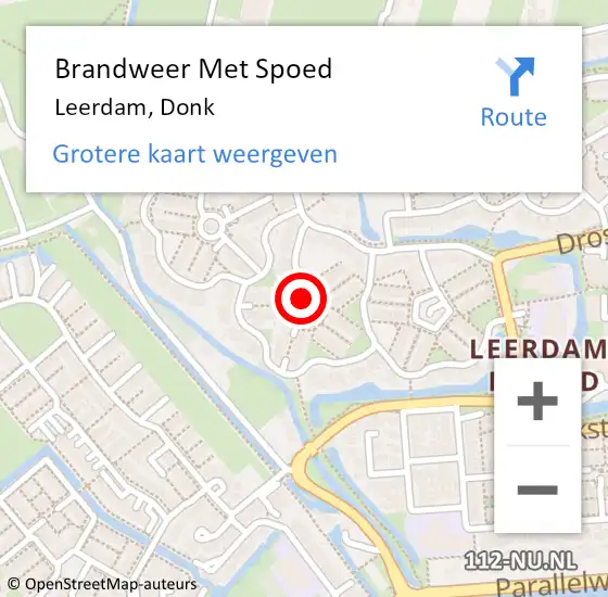 Locatie op kaart van de 112 melding: Brandweer Met Spoed Naar Leerdam, Donk op 19 mei 2021 03:19