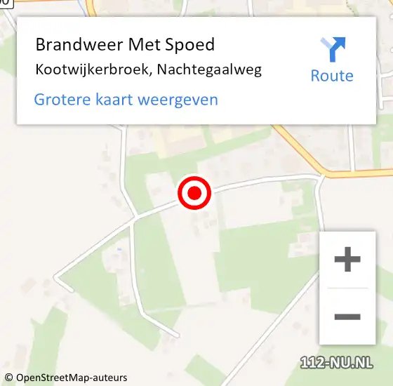 Locatie op kaart van de 112 melding: Brandweer Met Spoed Naar Kootwijkerbroek, Nachtegaalweg op 19 mei 2021 03:32