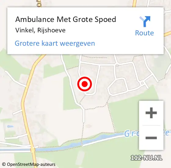 Locatie op kaart van de 112 melding: Ambulance Met Grote Spoed Naar Vinkel, Rijshoeve op 10 juni 2014 20:11