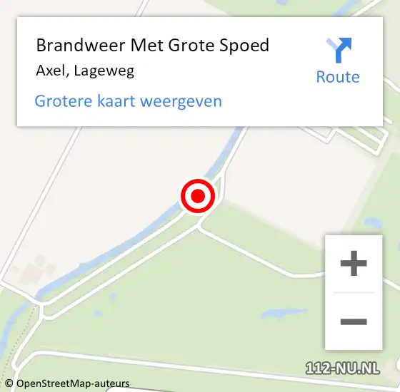 Locatie op kaart van de 112 melding: Brandweer Met Grote Spoed Naar Axel, Lageweg op 19 mei 2021 16:26