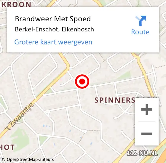 Locatie op kaart van de 112 melding: Brandweer Met Spoed Naar Berkel-Enschot, Eikenbosch op 19 mei 2021 16:37