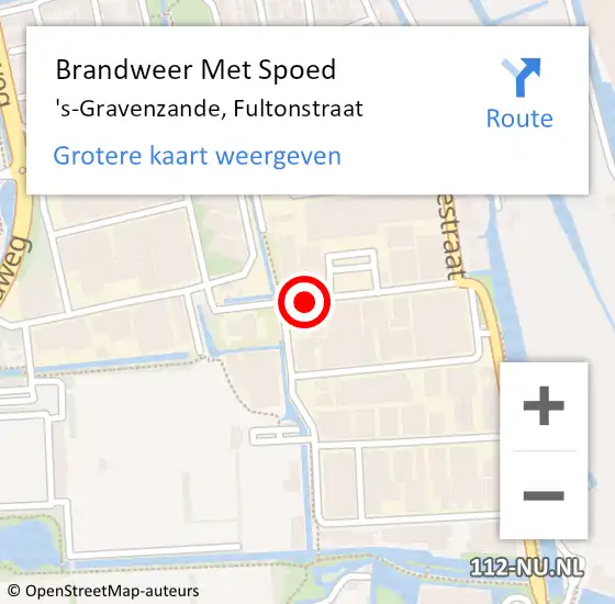 Locatie op kaart van de 112 melding: Brandweer Met Spoed Naar 's-Gravenzande, Fultonstraat op 20 mei 2021 06:43