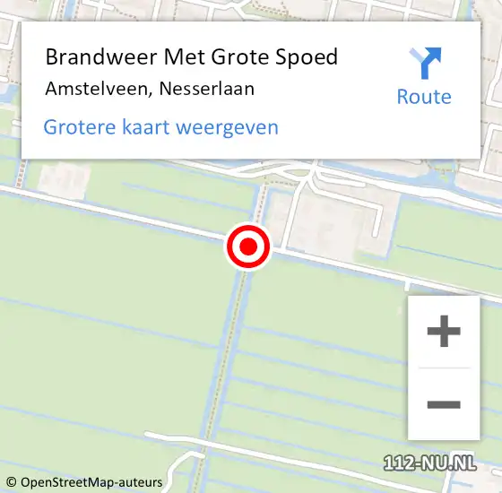 Locatie op kaart van de 112 melding: Brandweer Met Grote Spoed Naar Amstelveen, Nesserlaan op 20 mei 2021 11:04