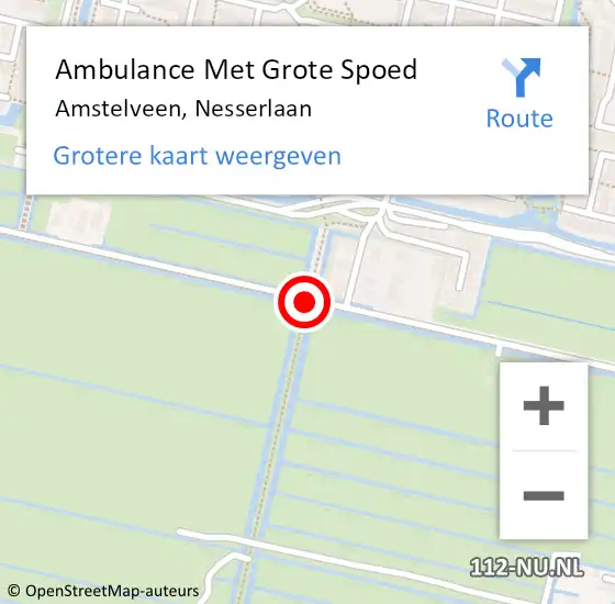 Locatie op kaart van de 112 melding: Ambulance Met Grote Spoed Naar Amstelveen, Nesserlaan op 20 mei 2021 11:07