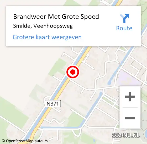 Locatie op kaart van de 112 melding: Brandweer Met Grote Spoed Naar Smilde, Veenhoopsweg op 20 mei 2021 16:24