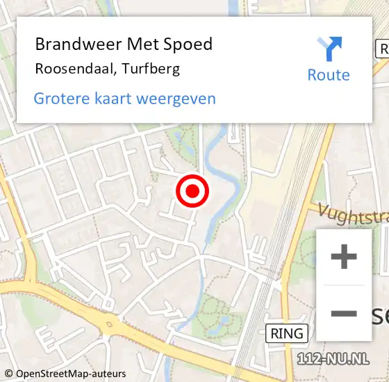 Locatie op kaart van de 112 melding: Brandweer Met Spoed Naar Roosendaal, Turfberg op 10 juni 2014 23:54