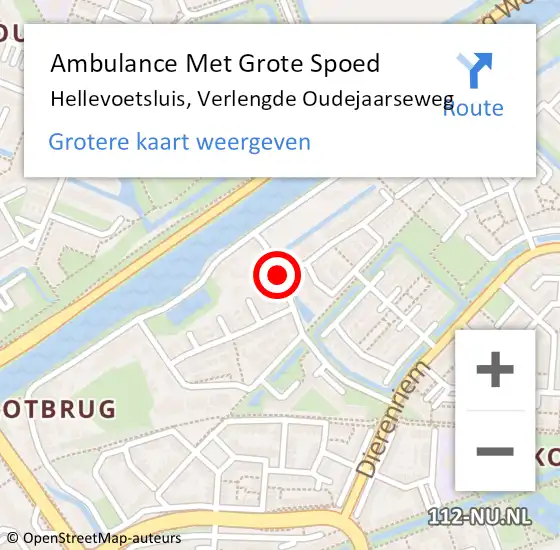 Locatie op kaart van de 112 melding: Ambulance Met Grote Spoed Naar Hellevoetsluis, Verlengde Oudejaarseweg op 21 mei 2021 13:03