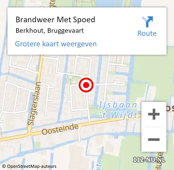 Locatie op kaart van de 112 melding: Brandweer Met Spoed Naar Berkhout, Bruggevaart op 21 mei 2021 17:07