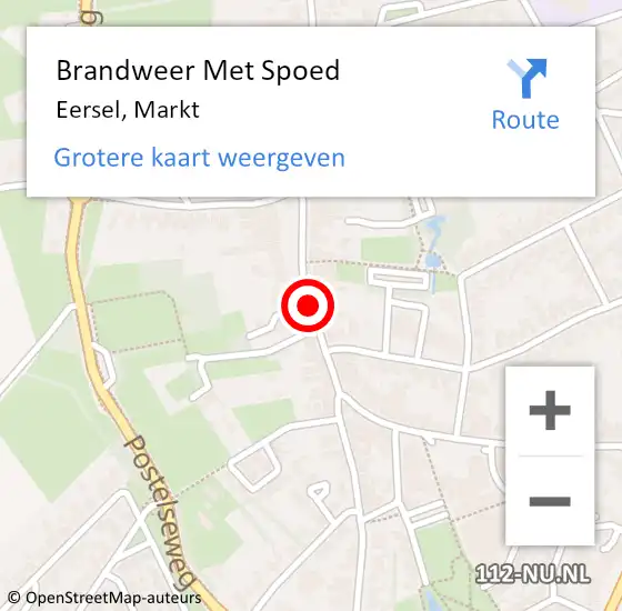 Locatie op kaart van de 112 melding: Brandweer Met Spoed Naar Eersel, Markt op 21 mei 2021 17:21