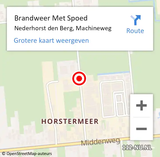 Locatie op kaart van de 112 melding: Brandweer Met Spoed Naar Nederhorst den Berg, Machineweg op 21 mei 2021 19:16