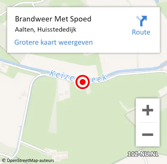 Locatie op kaart van de 112 melding: Brandweer Met Spoed Naar Aalten, Huisstededijk op 21 mei 2021 20:01