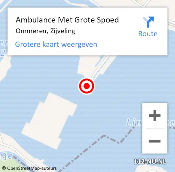 Locatie op kaart van de 112 melding: Ambulance Met Grote Spoed Naar Ommeren, Zijveling op 23 mei 2021 22:50