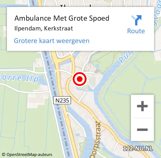 Locatie op kaart van de 112 melding: Ambulance Met Grote Spoed Naar Ilpendam, Kerkstraat op 24 mei 2021 16:10