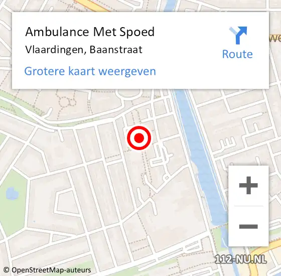 Locatie op kaart van de 112 melding: Ambulance Met Spoed Naar Vlaardingen, Baanstraat op 24 mei 2021 20:56