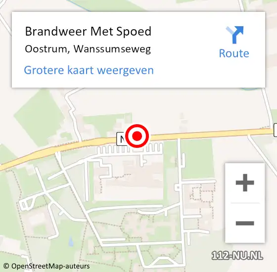 Locatie op kaart van de 112 melding: Brandweer Met Spoed Naar Oostrum, Wanssumseweg op 26 mei 2021 13:56