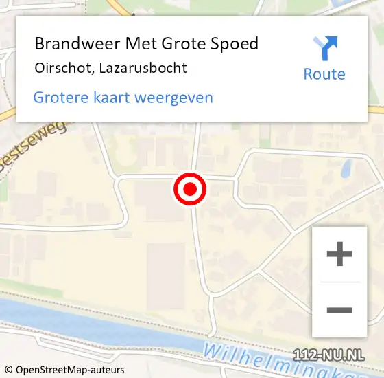 Locatie op kaart van de 112 melding: Brandweer Met Grote Spoed Naar Oirschot, Lazarusbocht op 26 mei 2021 16:29