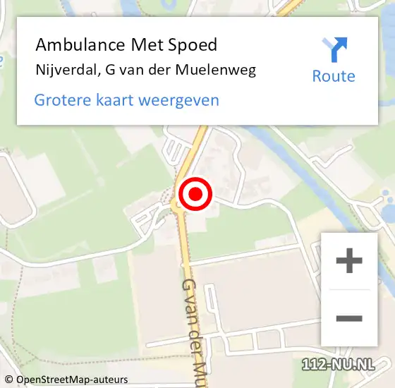 Locatie op kaart van de 112 melding: Ambulance Met Spoed Naar Nijverdal, G van der Muelenweg op 26 mei 2021 19:27