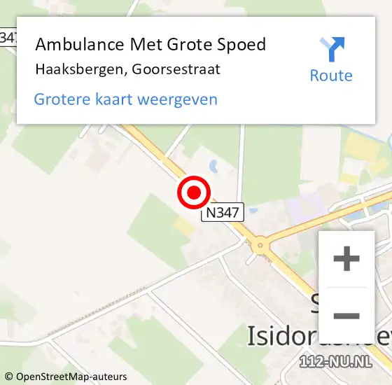 Locatie op kaart van de 112 melding: Ambulance Met Grote Spoed Naar Haaksbergen, Goorsestraat op 28 mei 2021 11:17