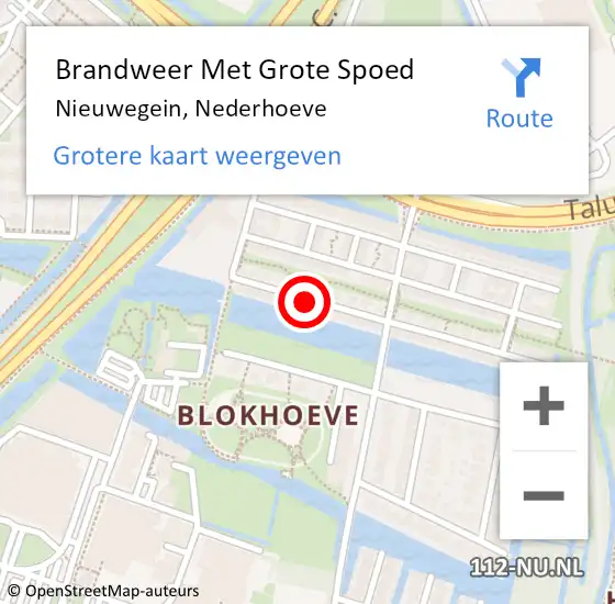 Locatie op kaart van de 112 melding: Brandweer Met Grote Spoed Naar Nieuwegein, Nederhoeve op 28 mei 2021 16:06