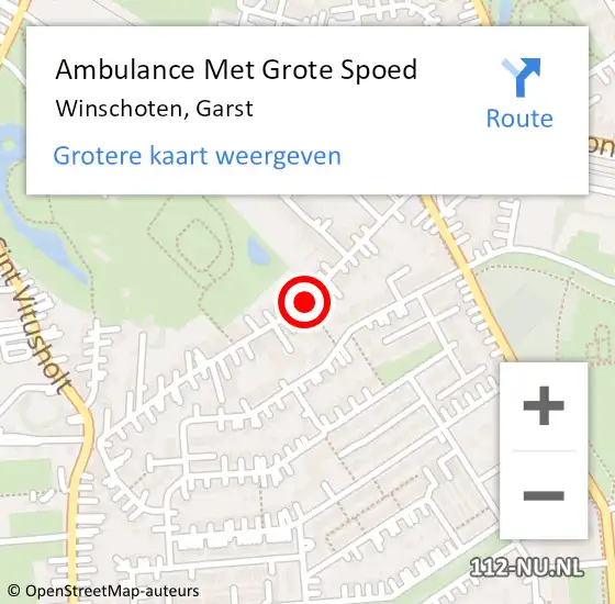 Locatie op kaart van de 112 melding: Ambulance Met Grote Spoed Naar Winschoten, Garst op 29 mei 2021 06:49
