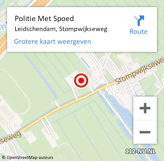 Locatie op kaart van de 112 melding: Politie Met Spoed Naar Leidschendam, Stompwijkseweg op 29 mei 2021 10:50