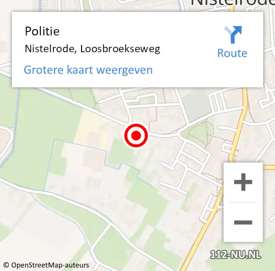 Locatie op kaart van de 112 melding: Politie Nistelrode, Loosbroekseweg op 29 mei 2021 13:10