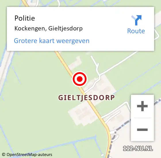 Locatie op kaart van de 112 melding: Politie Kockengen, Gieltjesdorp op 29 mei 2021 14:09