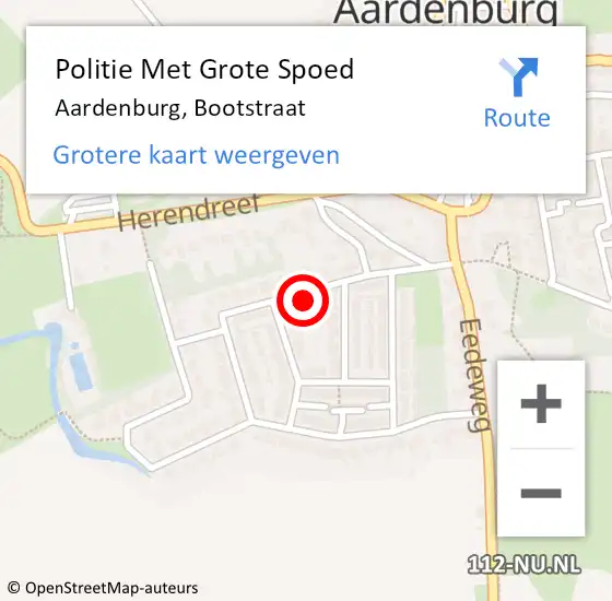 Locatie op kaart van de 112 melding: Politie Met Grote Spoed Naar Aardenburg, Bootstraat op 29 mei 2021 17:15