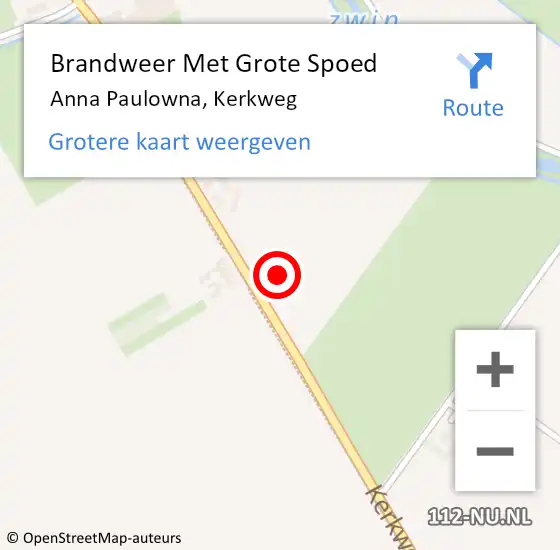 Locatie op kaart van de 112 melding: Brandweer Met Grote Spoed Naar Anna Paulowna, Kerkweg op 29 mei 2021 17:38