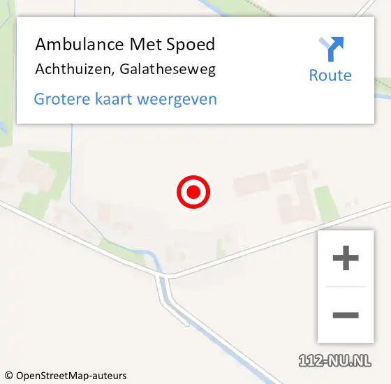 Locatie op kaart van de 112 melding: Ambulance Met Spoed Naar Achthuizen, Galatheseweg op 29 mei 2021 18:13